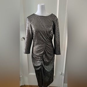 Zara Basic Metallic Dress size L